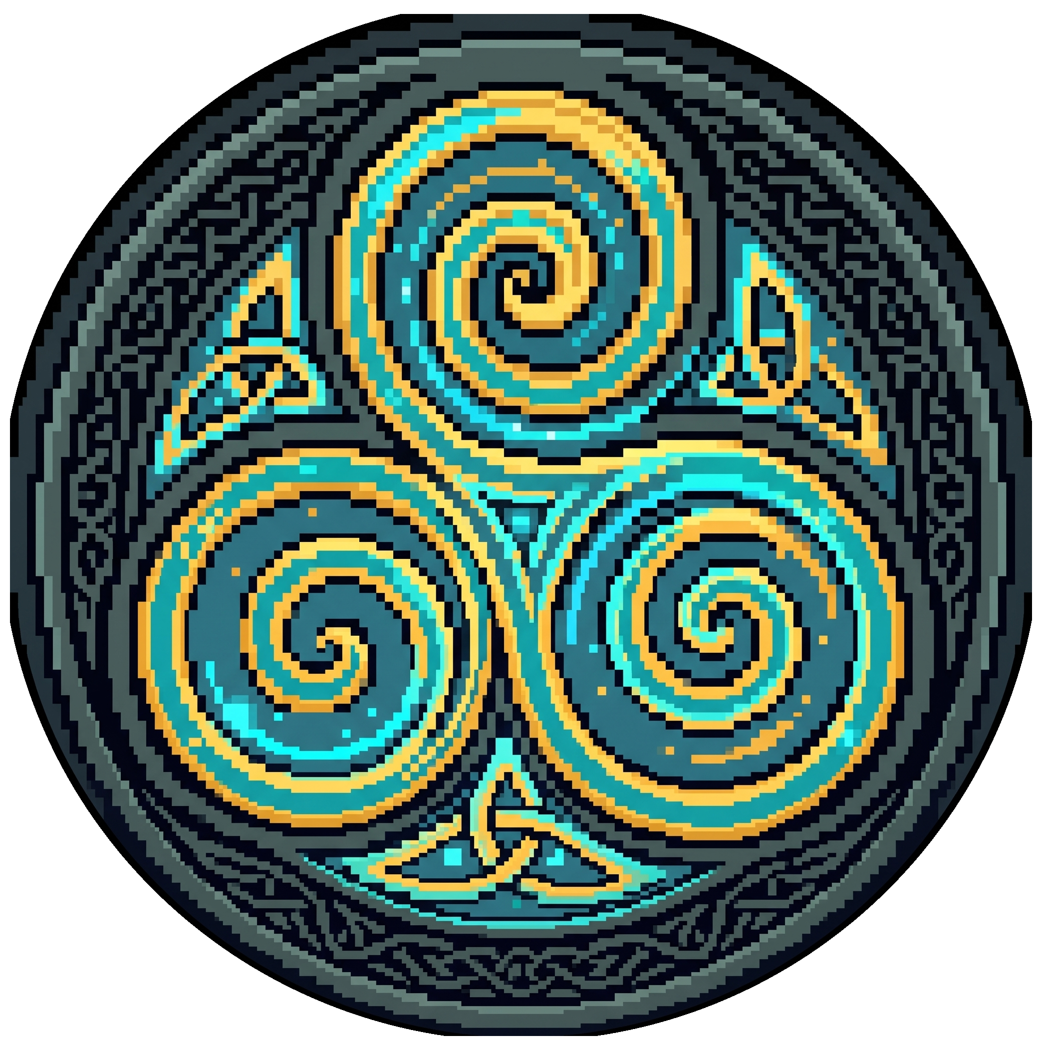 Triskelion coin — perichoresis