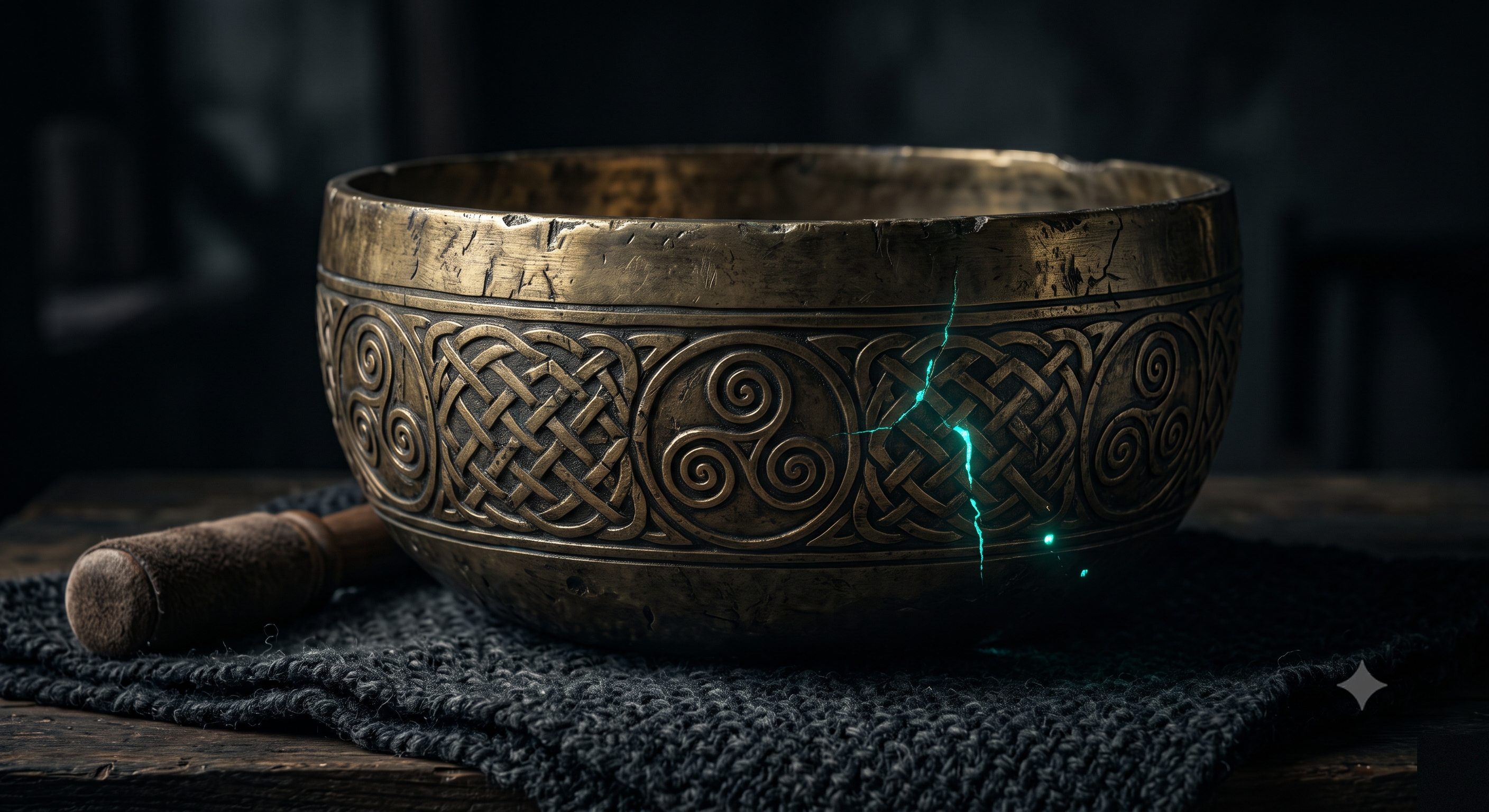 Brass singing bowl